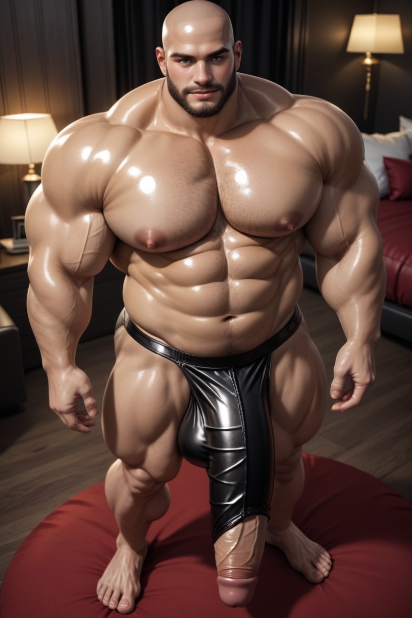 Top Down, Big Thick Arms, Clean Shaven AI Gay Porn