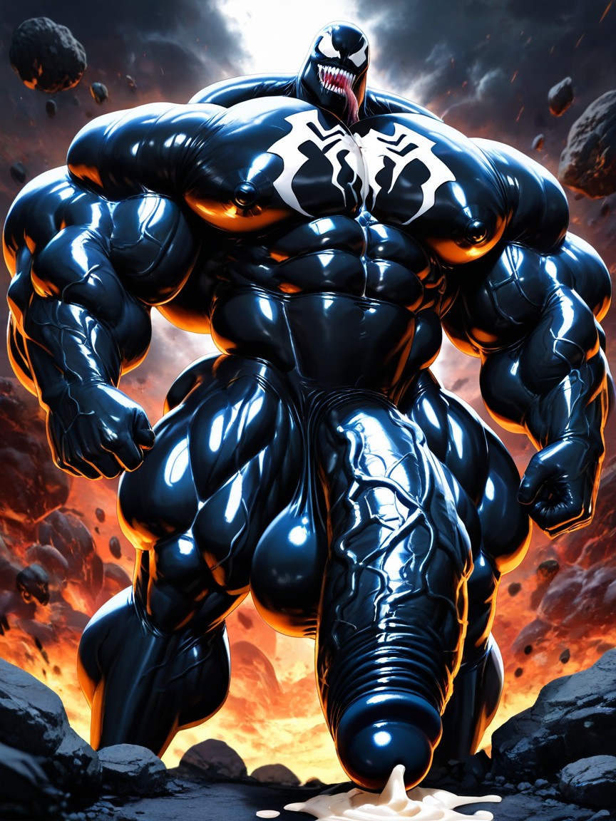 Detailed Face, Testicles, Hyper-muscular Porno gay IA