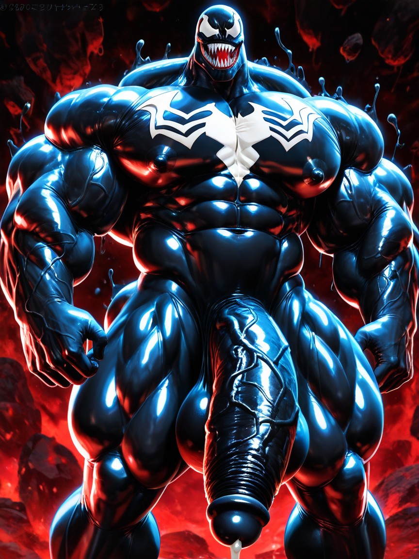 Oversized Muscles, Venom, Colossal Muscularity AI Gay Porn