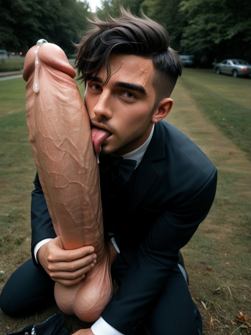 Giant Balls, Professional Photograph, Solo AI Gay Porn