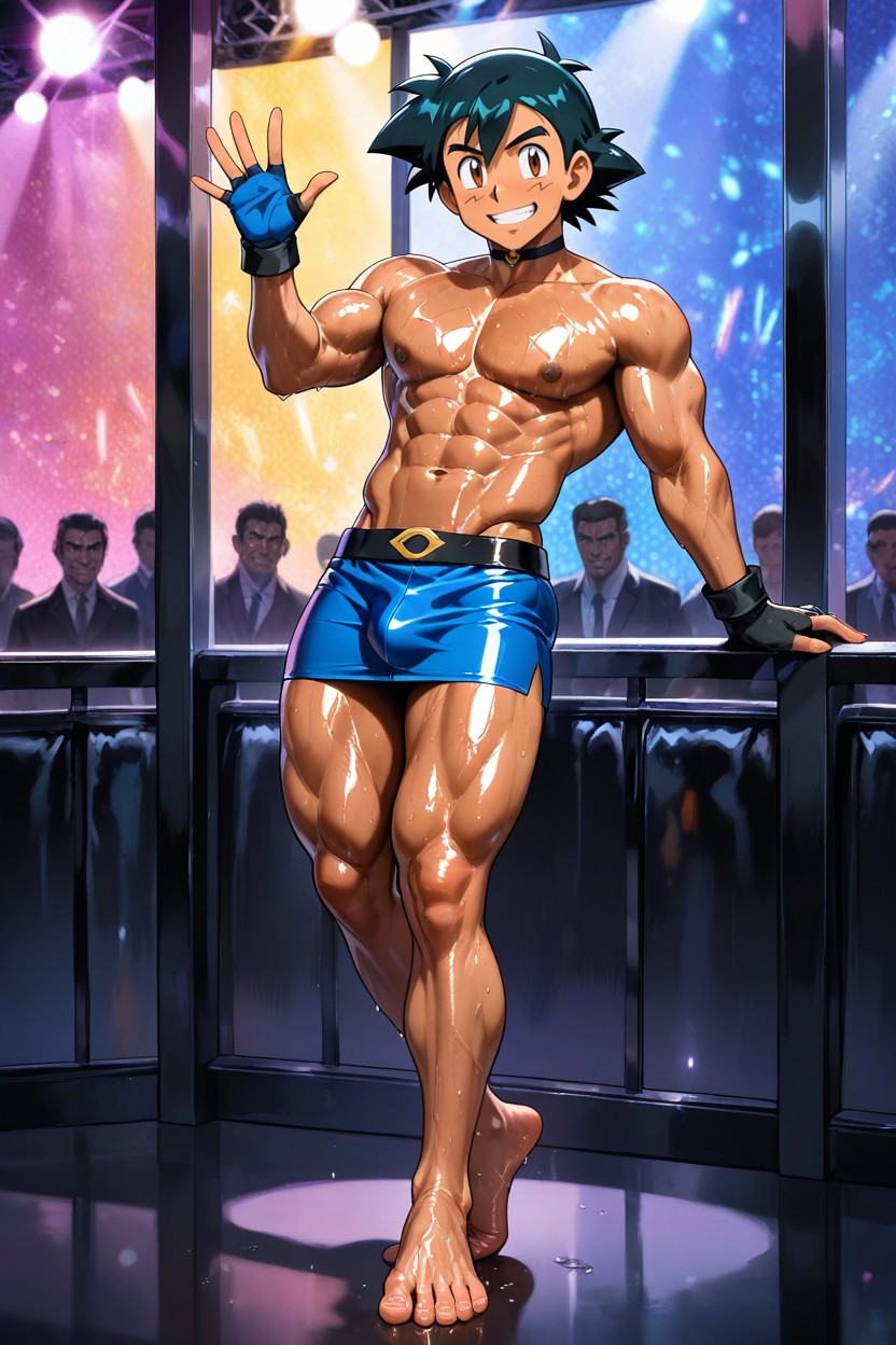 Oiled Up And Sweaty Body, Full Body, Gay Party AI Gay Porn