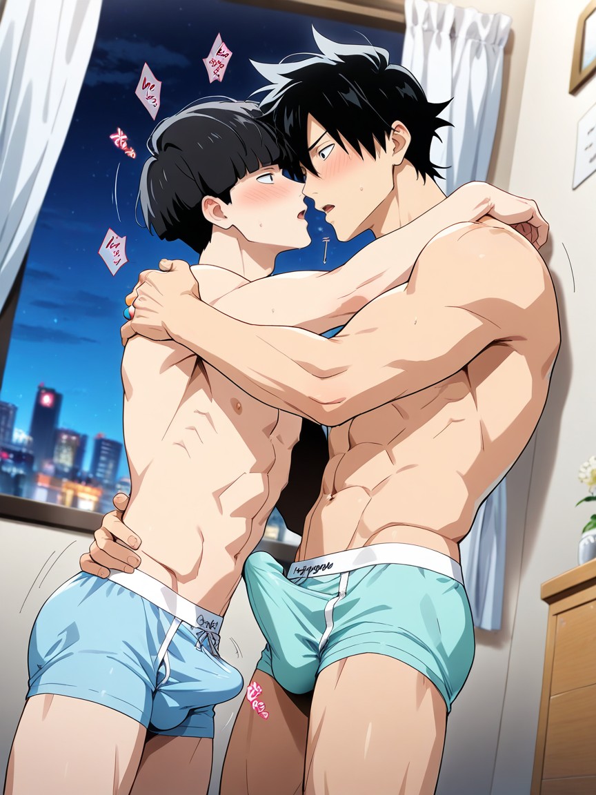 Sheer Curtains, Male, Wearing Wedding Rings On Their Ring Finger AI Gay Porn