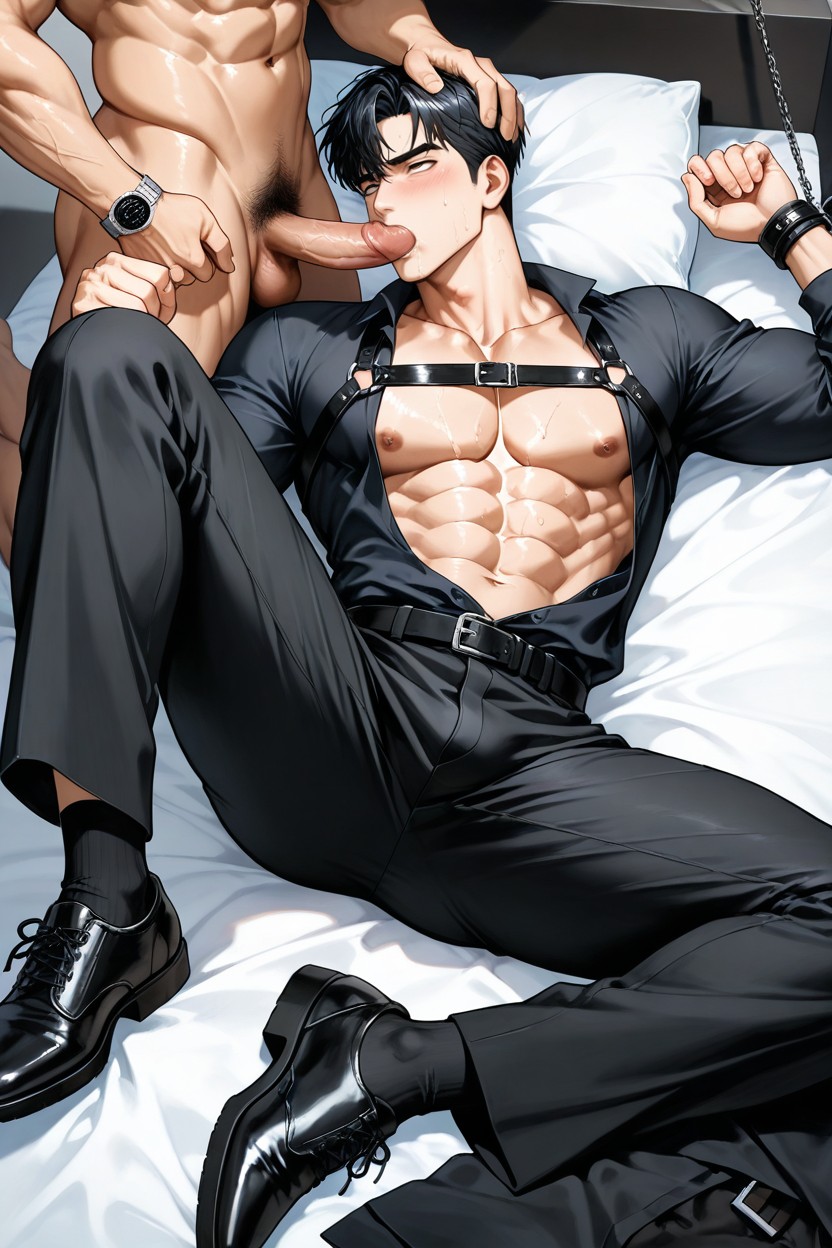 Black Pants, Tied, フィット ゲイAIポルノ