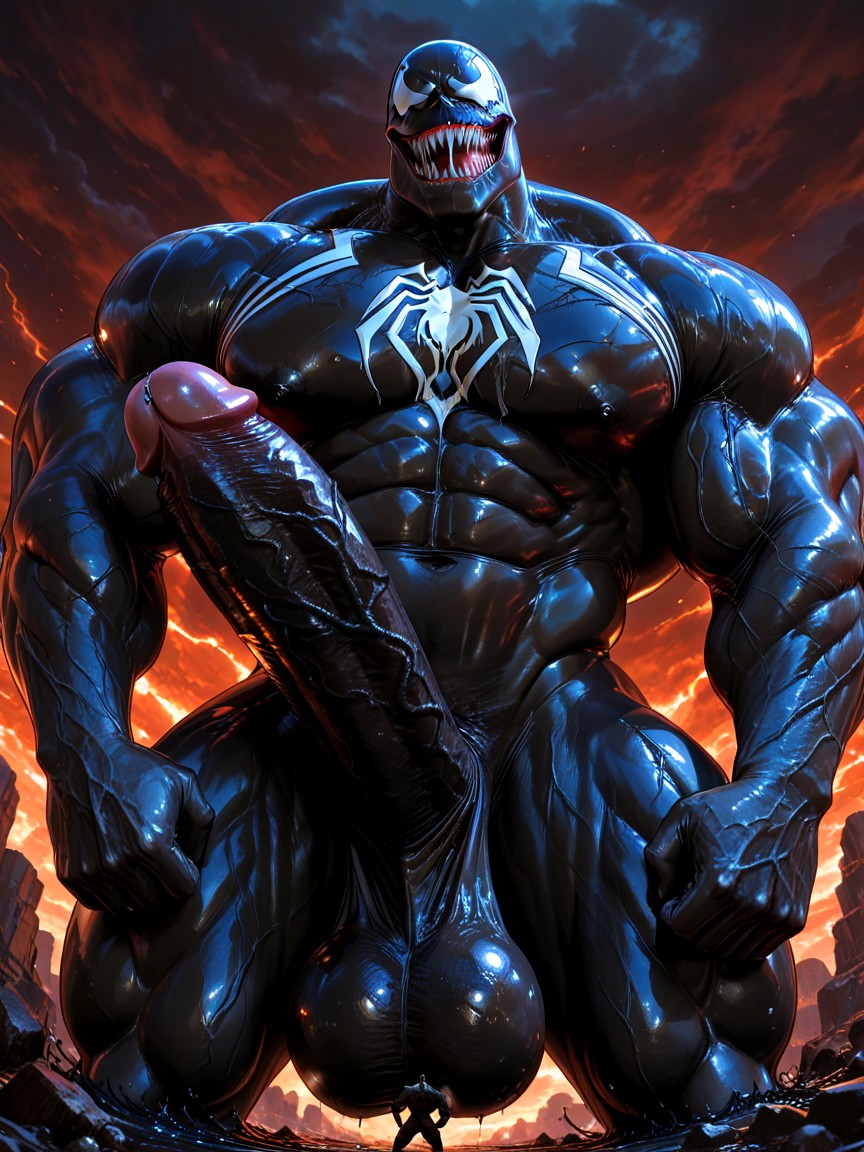 Hyper-muscular, Sexy, Penis Bigger Then Leg AI Gay Porn