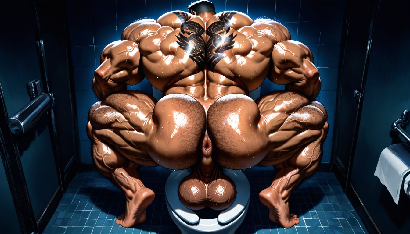 Tattoos, Masculine, Long Strong Neck AI Gay Porn