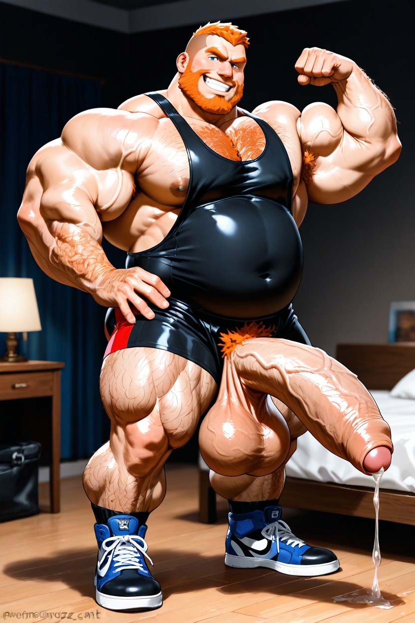 Standing, Bedroom, Gigantic AI Gay Porn