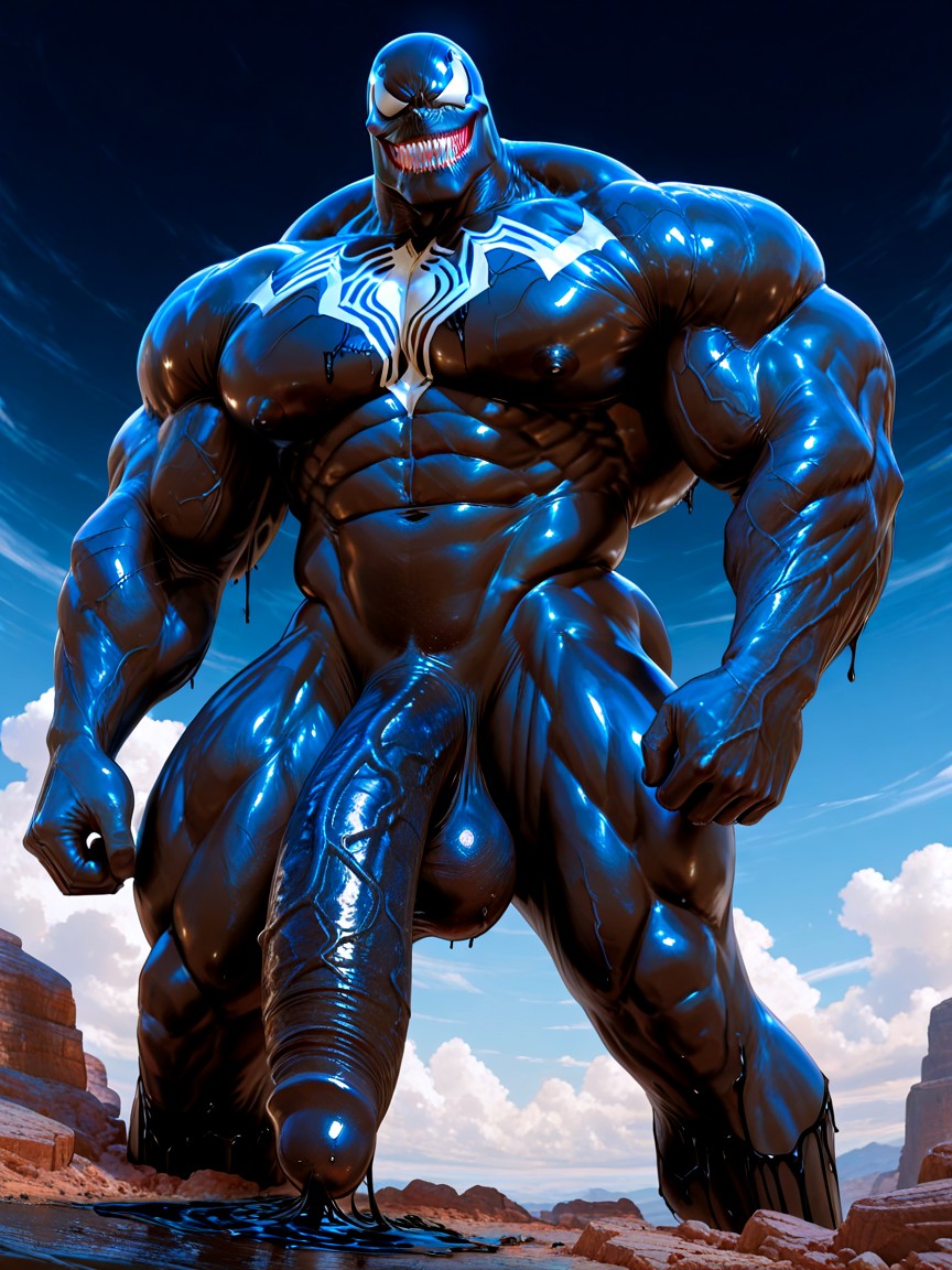 Masculine, Gigantic Muscles, Hyper Chest AI Gay Porn