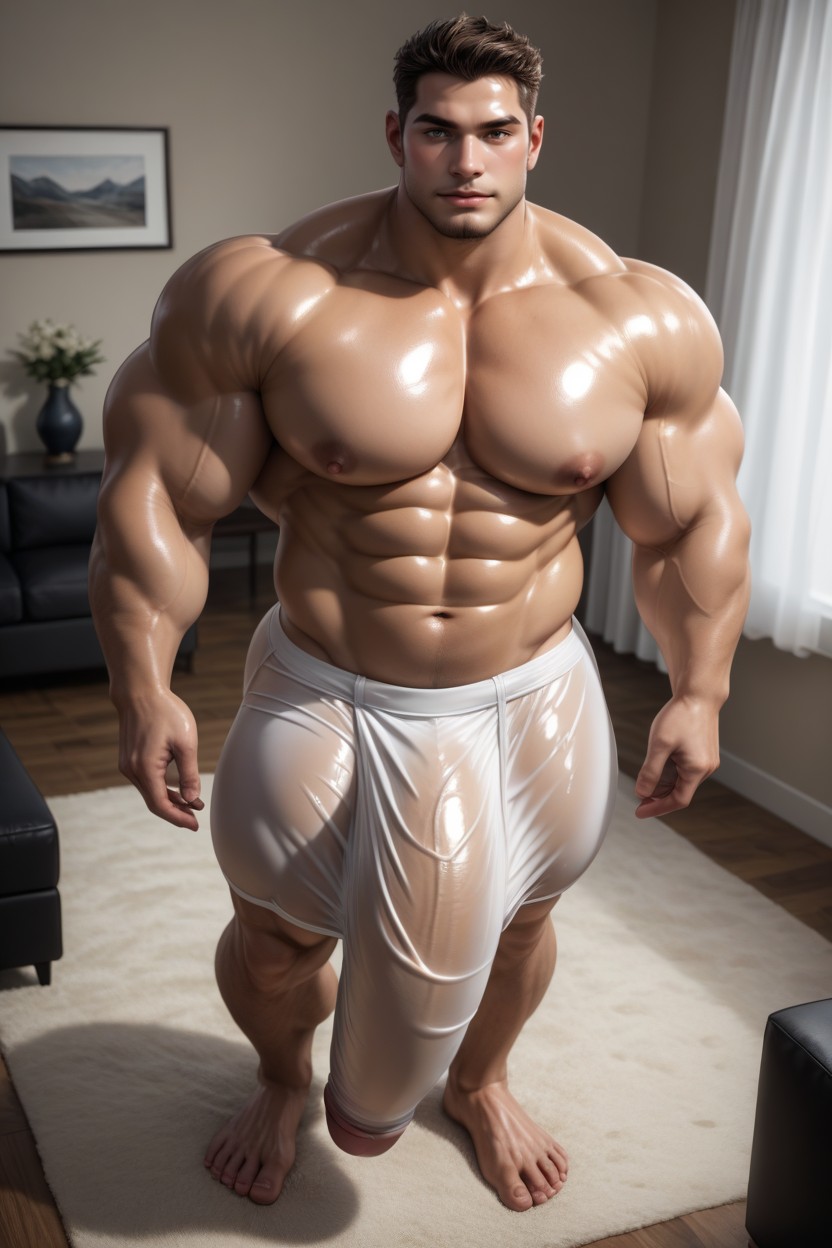 Foreskin, Erect Penis, Medium Length Hair AI Gay Porn