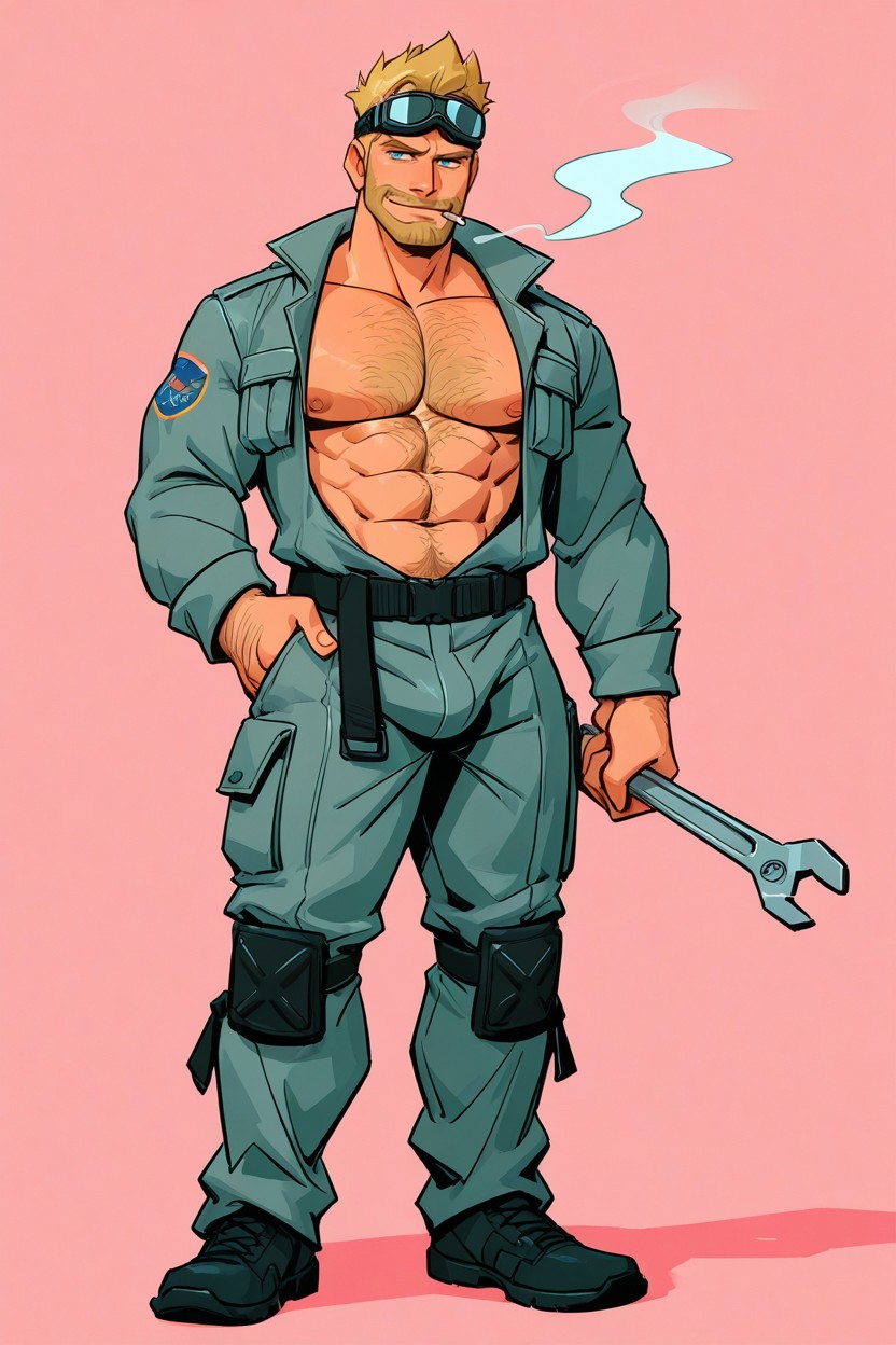 Fullbody, Nyuudles, Spiky Hair AI Gay Porn