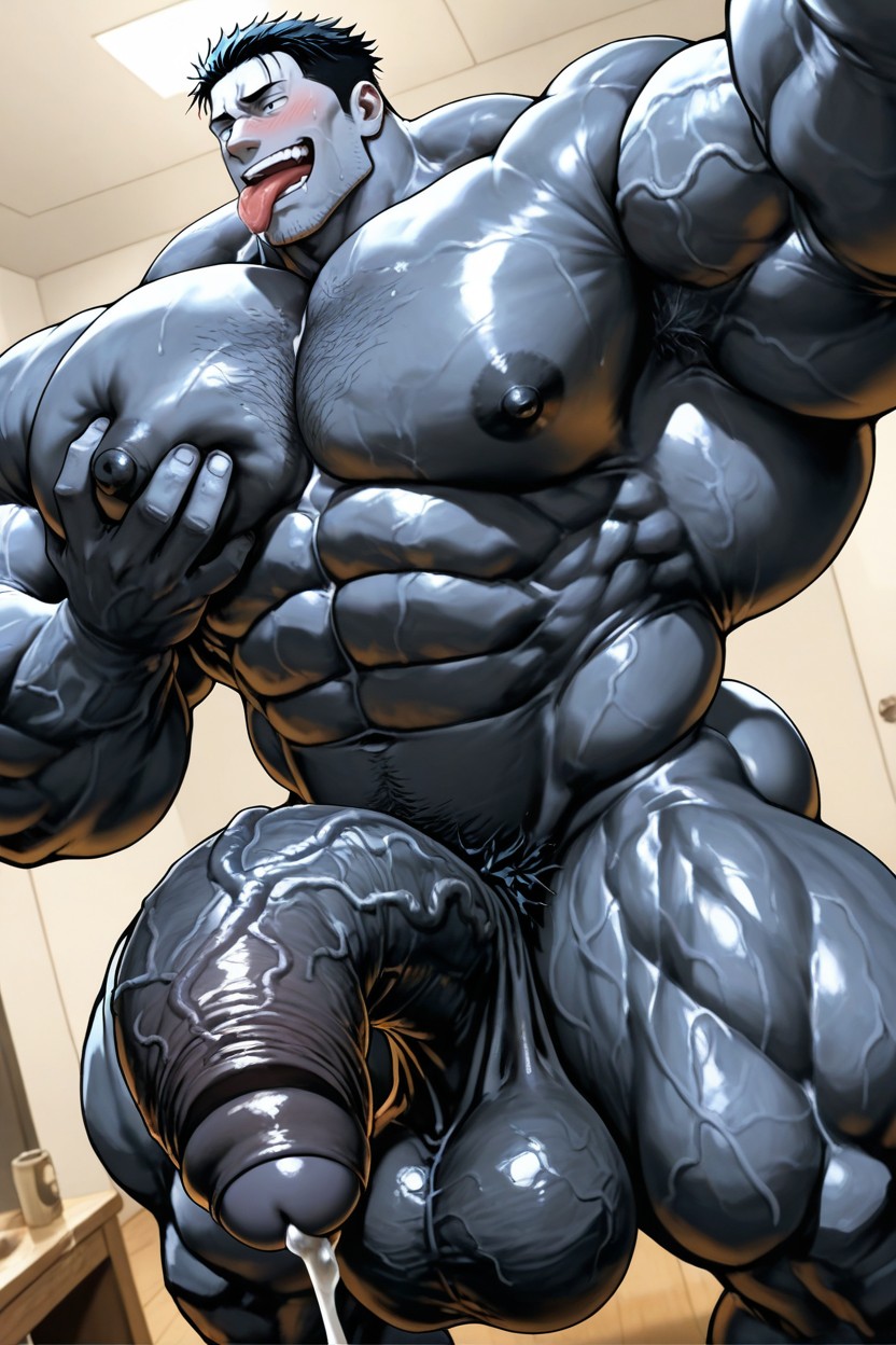 Giant Hyper Muscular Bodybuiler Male, 25+, Enormous Bulging Chest And Arms Porno gay IA