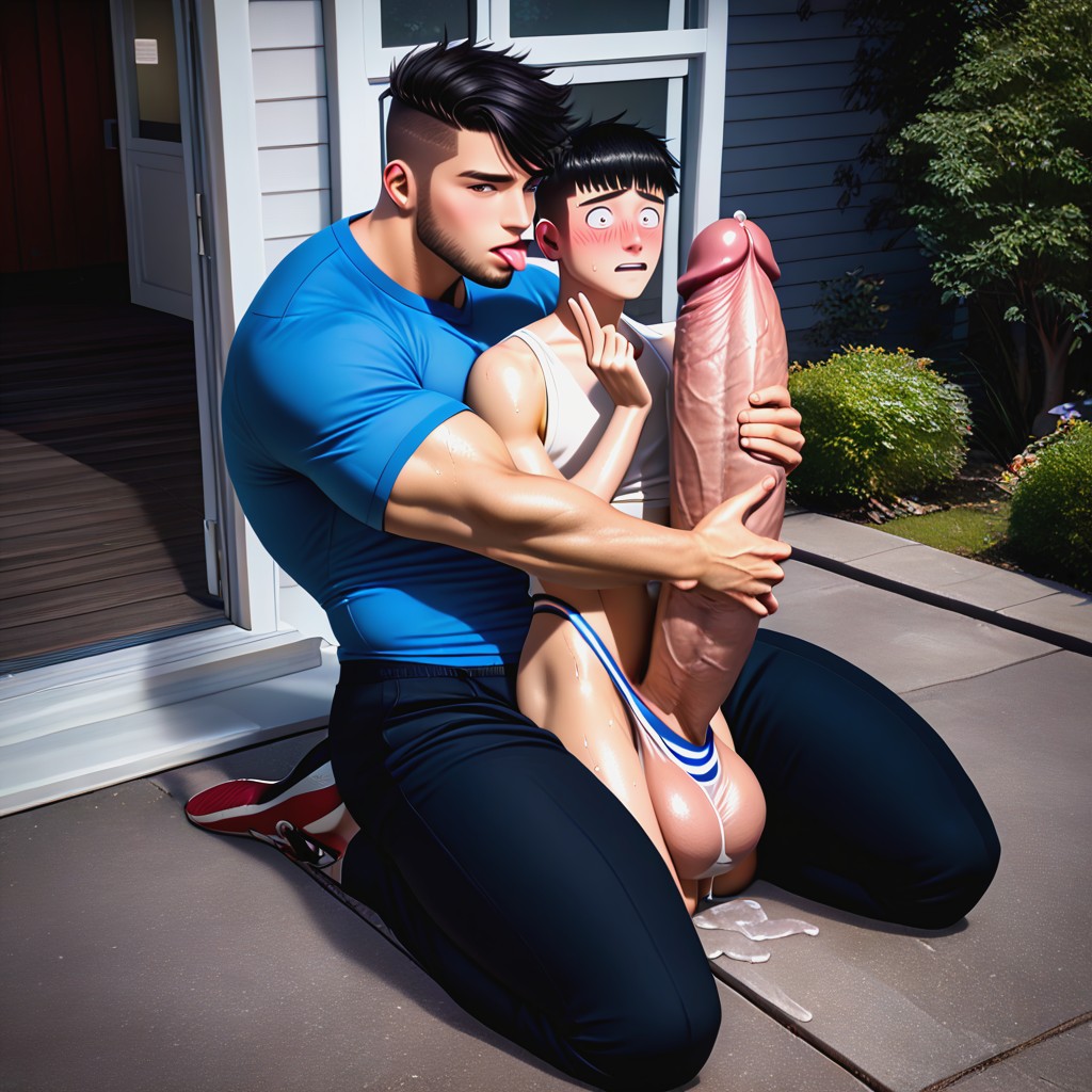 Only Men, Angular Features, Male AI Gay Porn