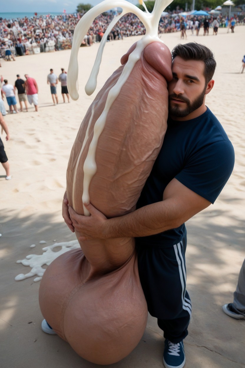 Gay, Male Only, Hugging Cock AI Gay Porn