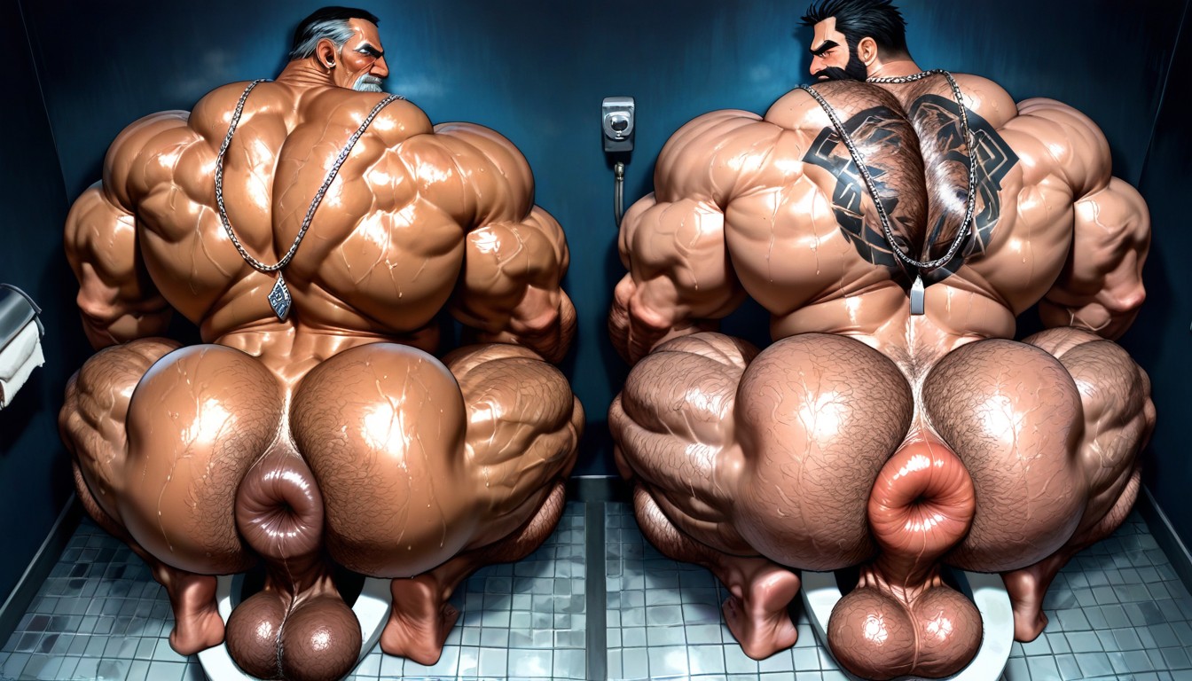 Huge Veins, Big Necklaces, Sweaty AI Gay Porn