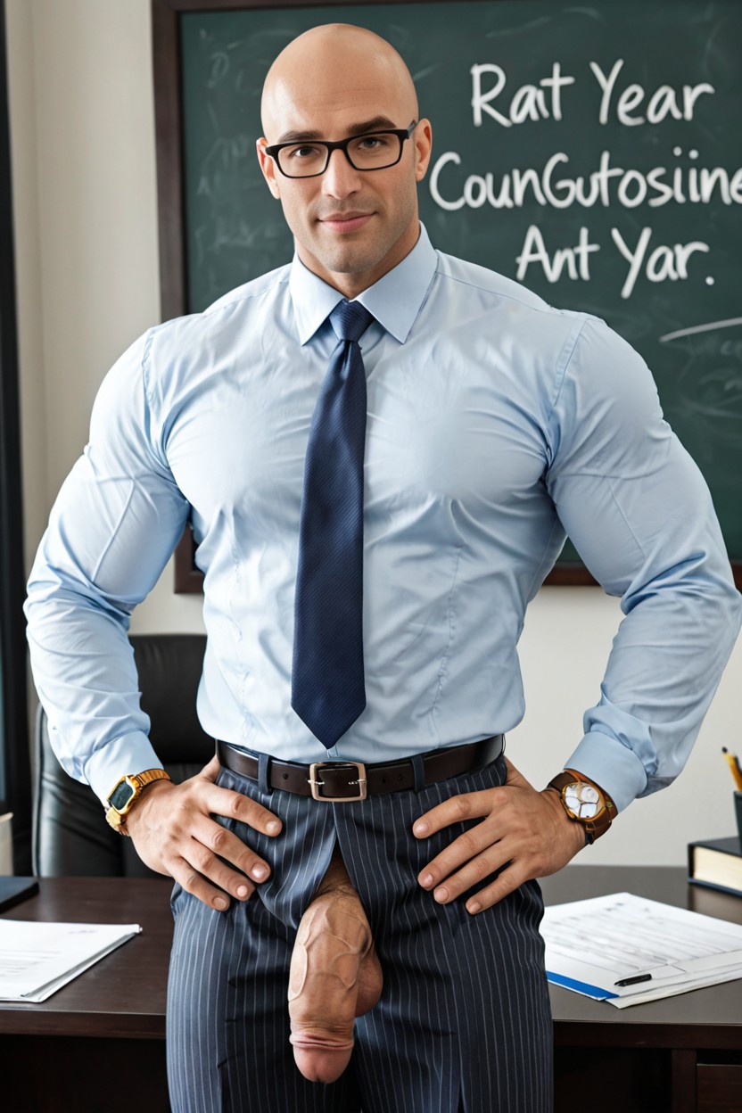 Thick Forearms, Trousers Fully Buttoned, Neatly Tucked Into Trousers AI Gay Porn