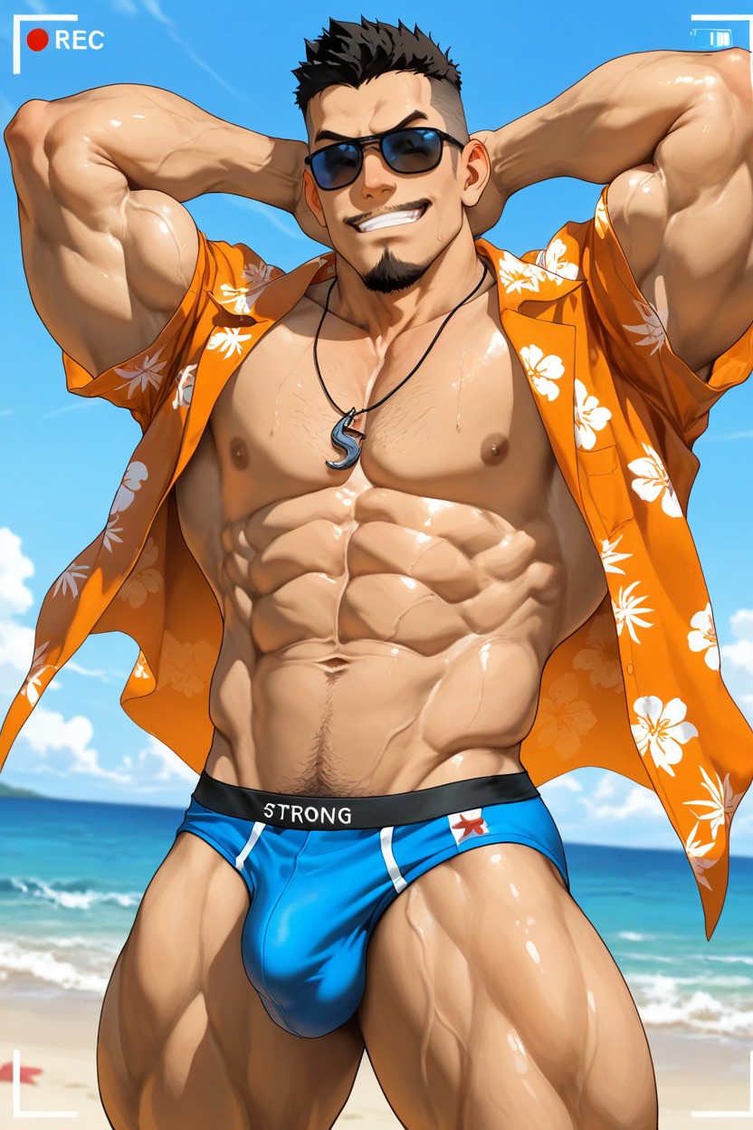 Fair Skin, Hdr, Beach AI Gay Porn