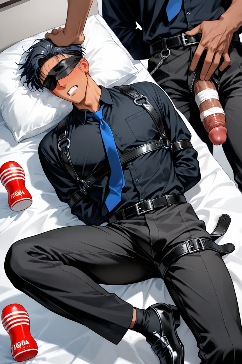 Black Pants, Being Groped From Behind By Someone, Black Hair AI Gay Porn