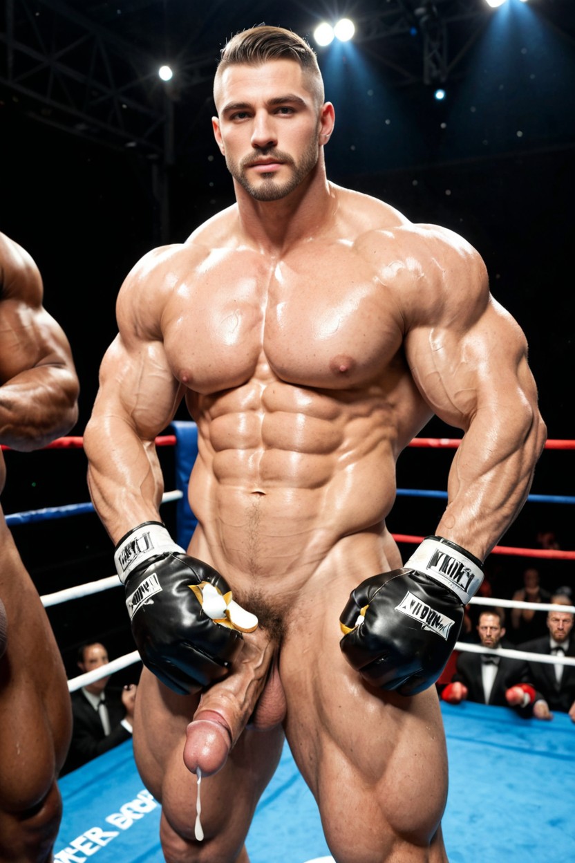 Very Tall, Extremely Thick Thighs, Gigantic Chest AI Gay Porn