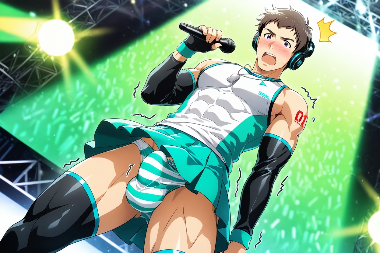 Vibrant Colors, Spreading Legs, Front View AI Gay Porn