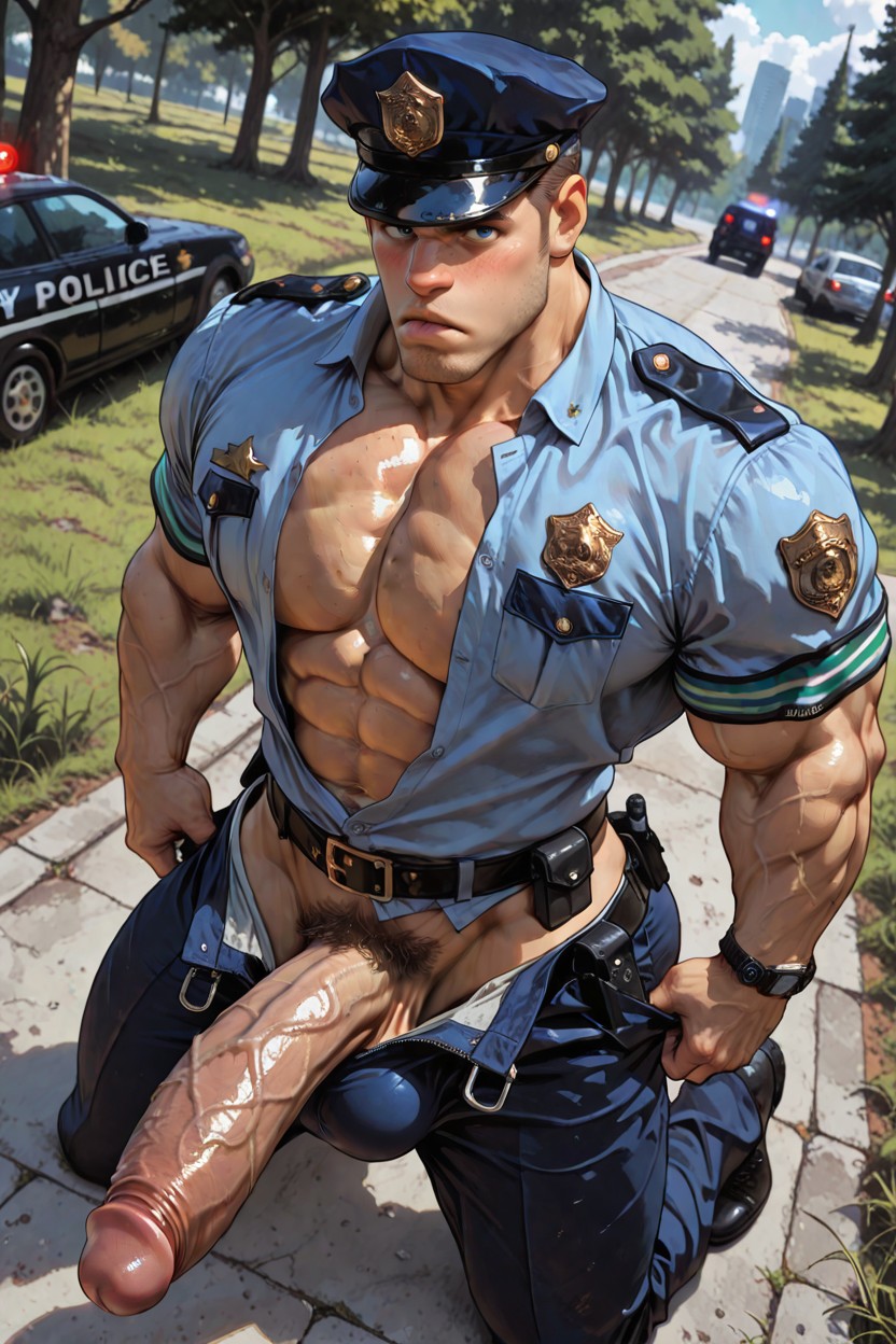 Scary, Tall Male, Look At Viewer AI Gay Porn