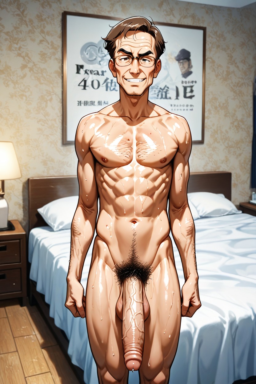 Handsome, Glasses, Uncircumcised AI Gay Porn