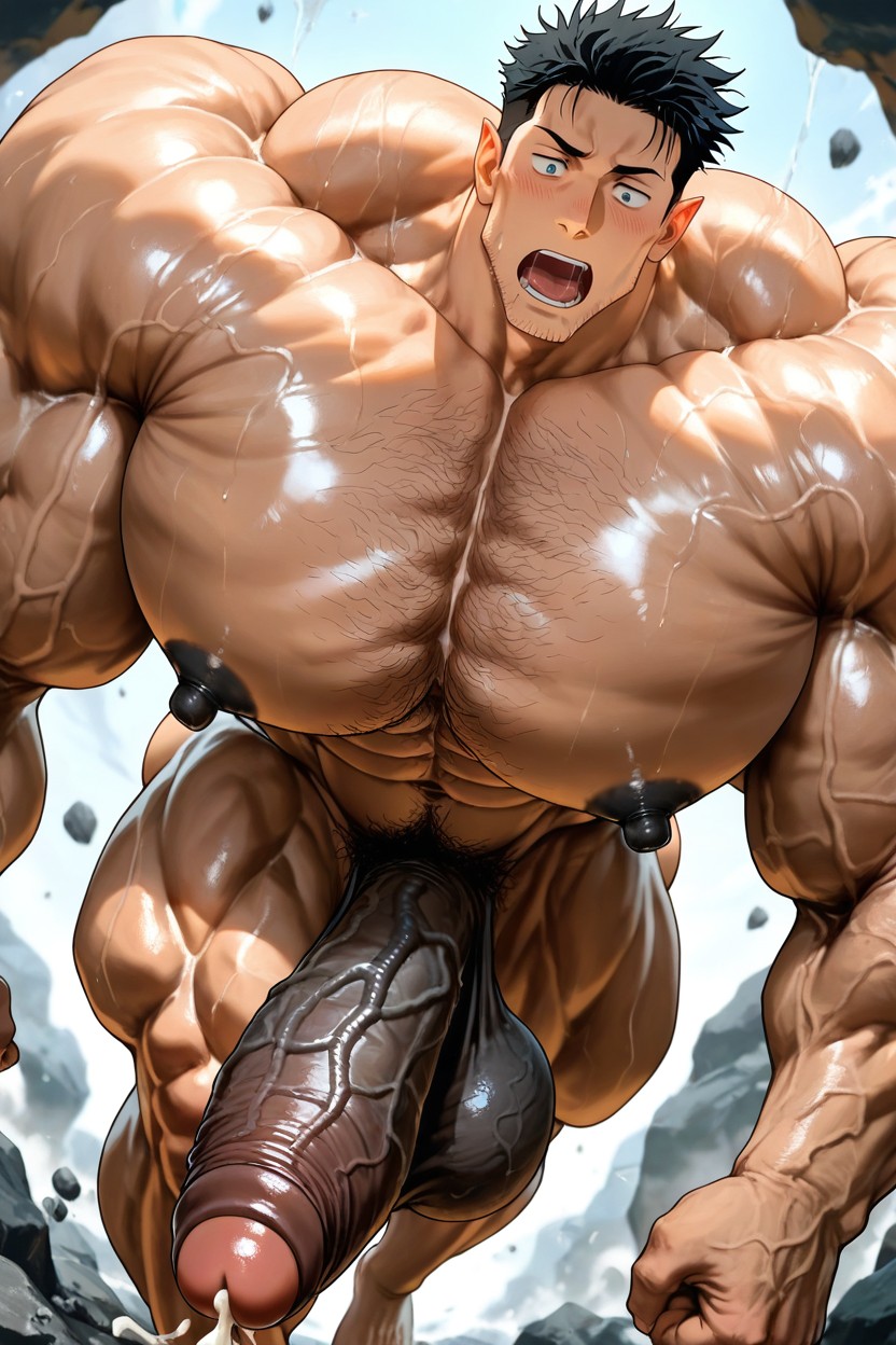 Detailed Face, Tall Muscular Physique, Muscular AI Gay Porn