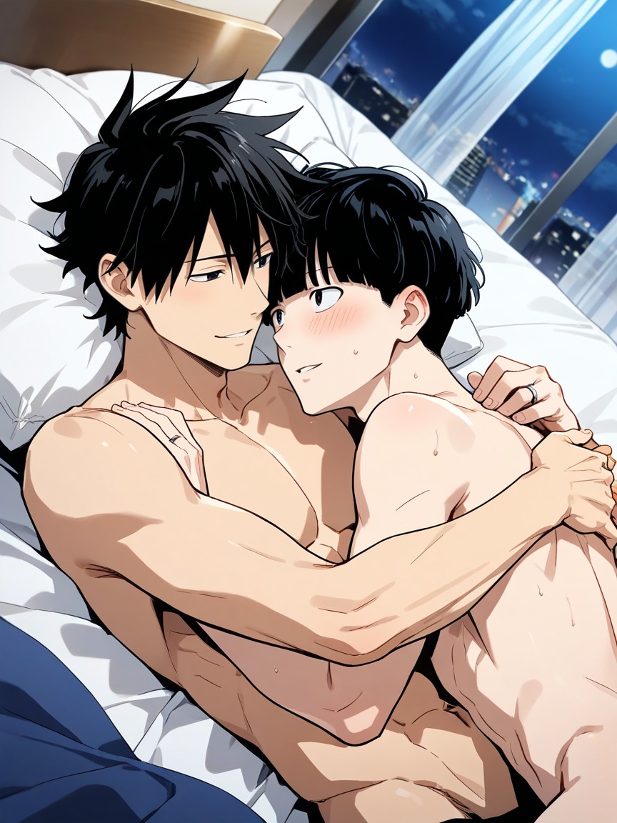Window, 25+, Bed Room AI Gay Porn
