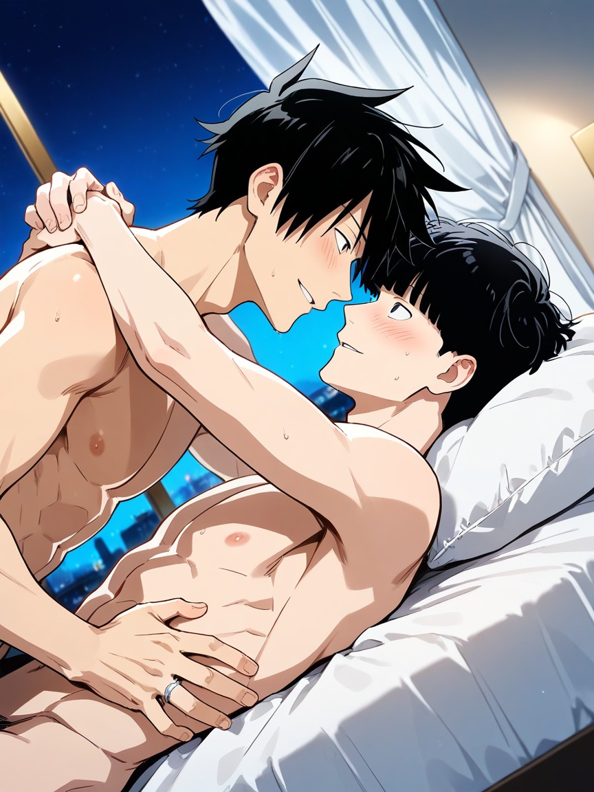 Cuddling, Male, Naked AI同性戀黃片