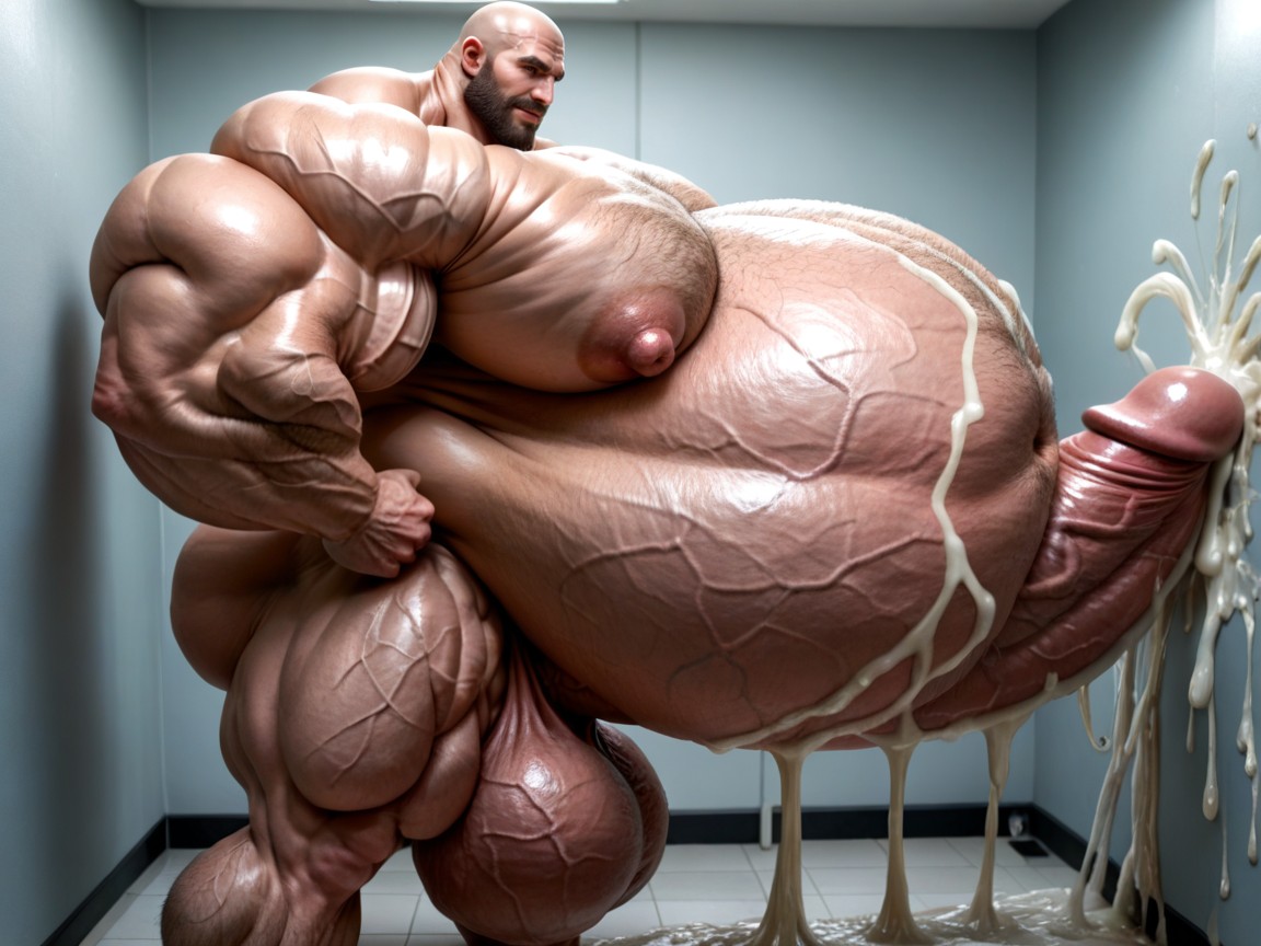 Extreme Hyper Cock, Huge Cum Amount, Hyper Manly Gay AI Gay Porn