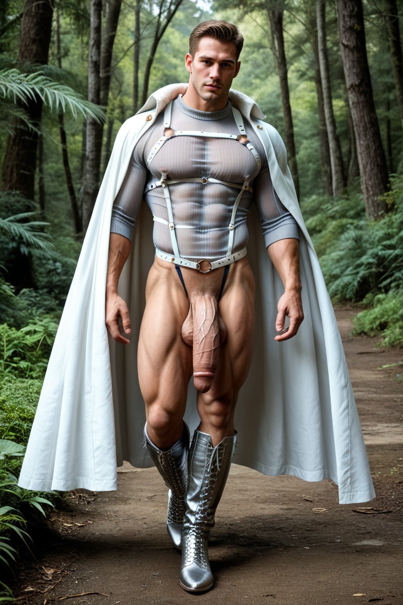 Extremely Handsome Male, Sharp Focus, Fit AI Gay Porn
