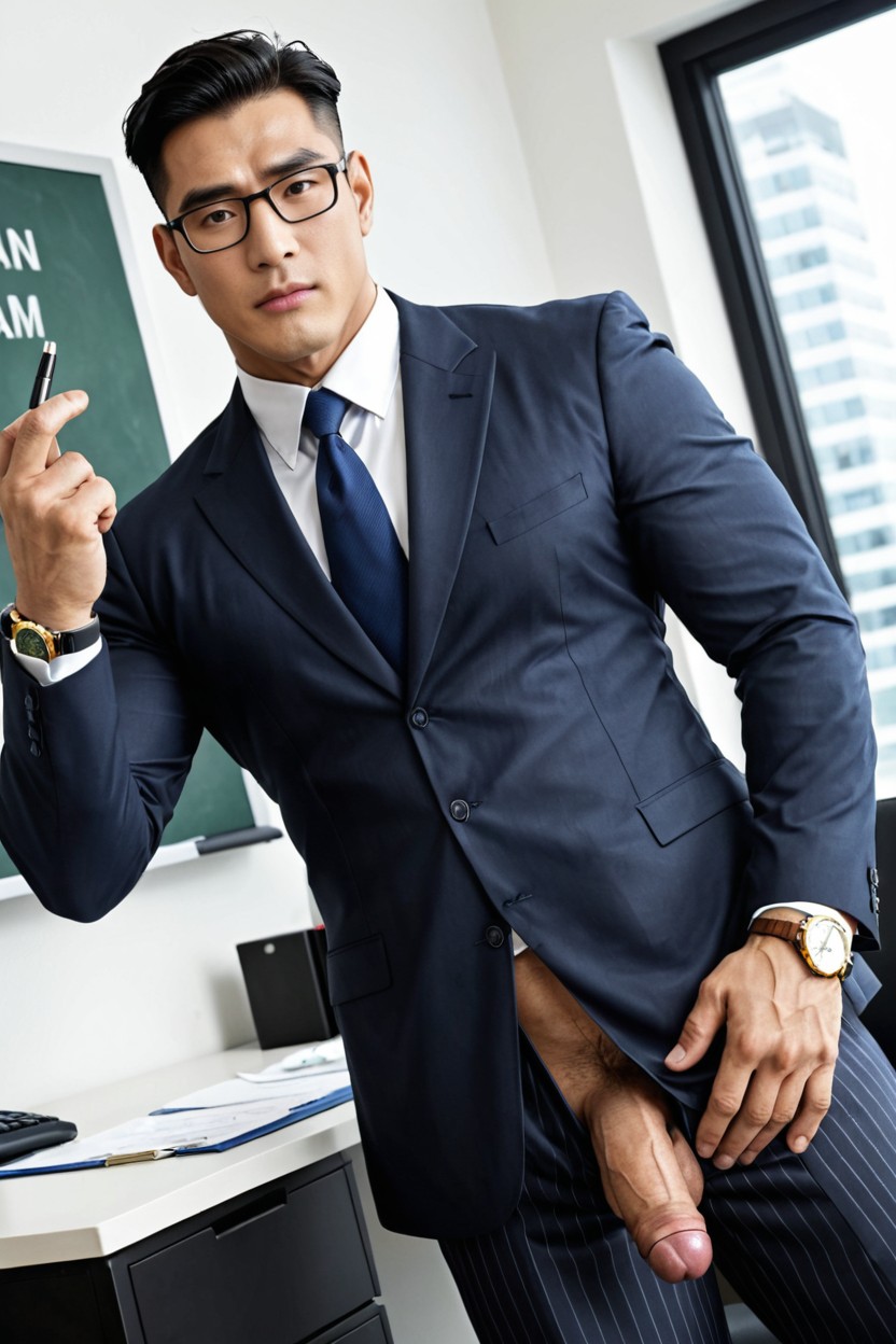 Smooth Skin, Classroom, Front Button Fastened AI Gay Porn