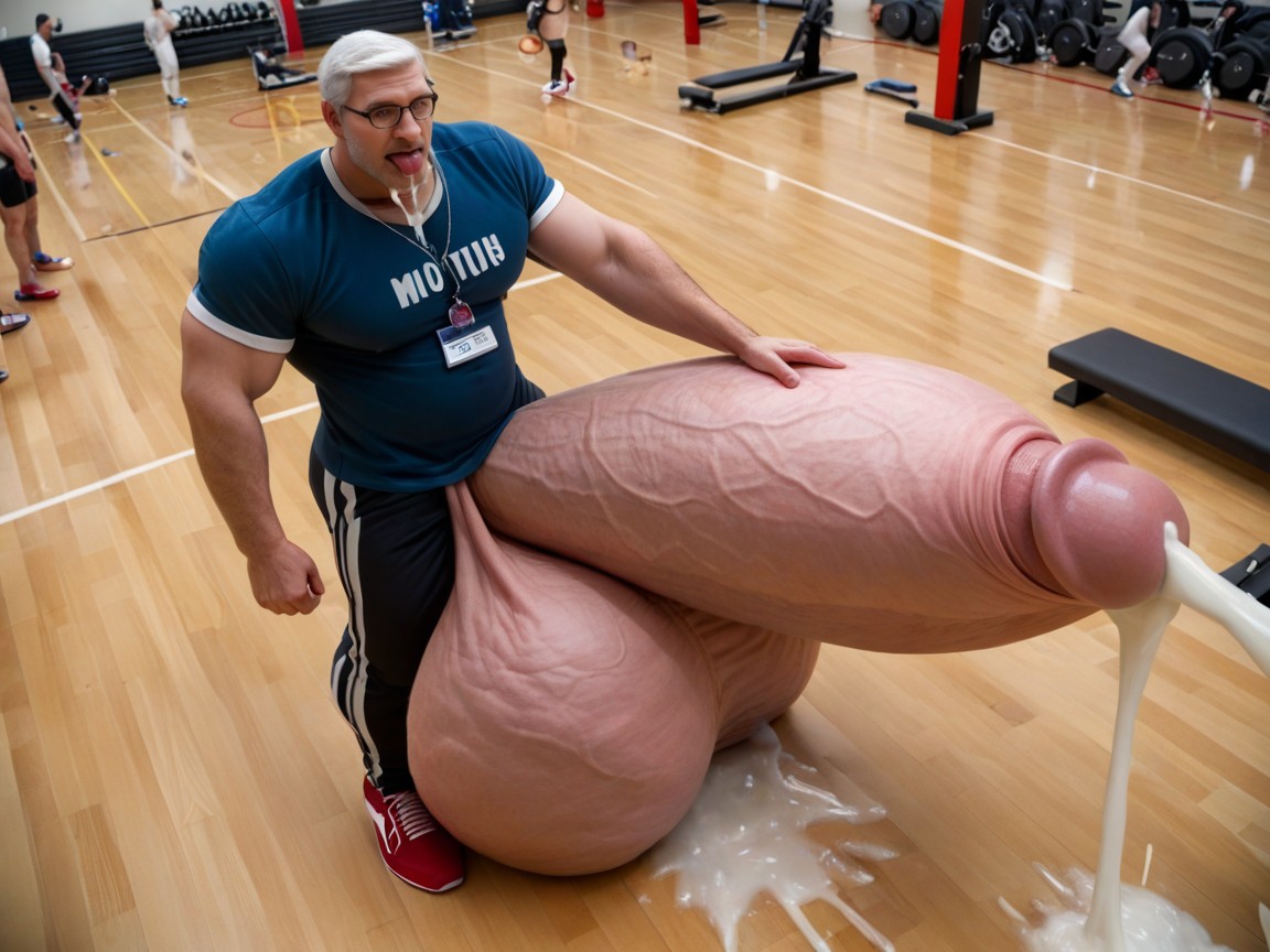 Jorts, Gigantic Fully Erect Uncut Penis Thicker And Longer Than Whole Body, Impossibly Gigantic Hyper Balls AI Gay Porn