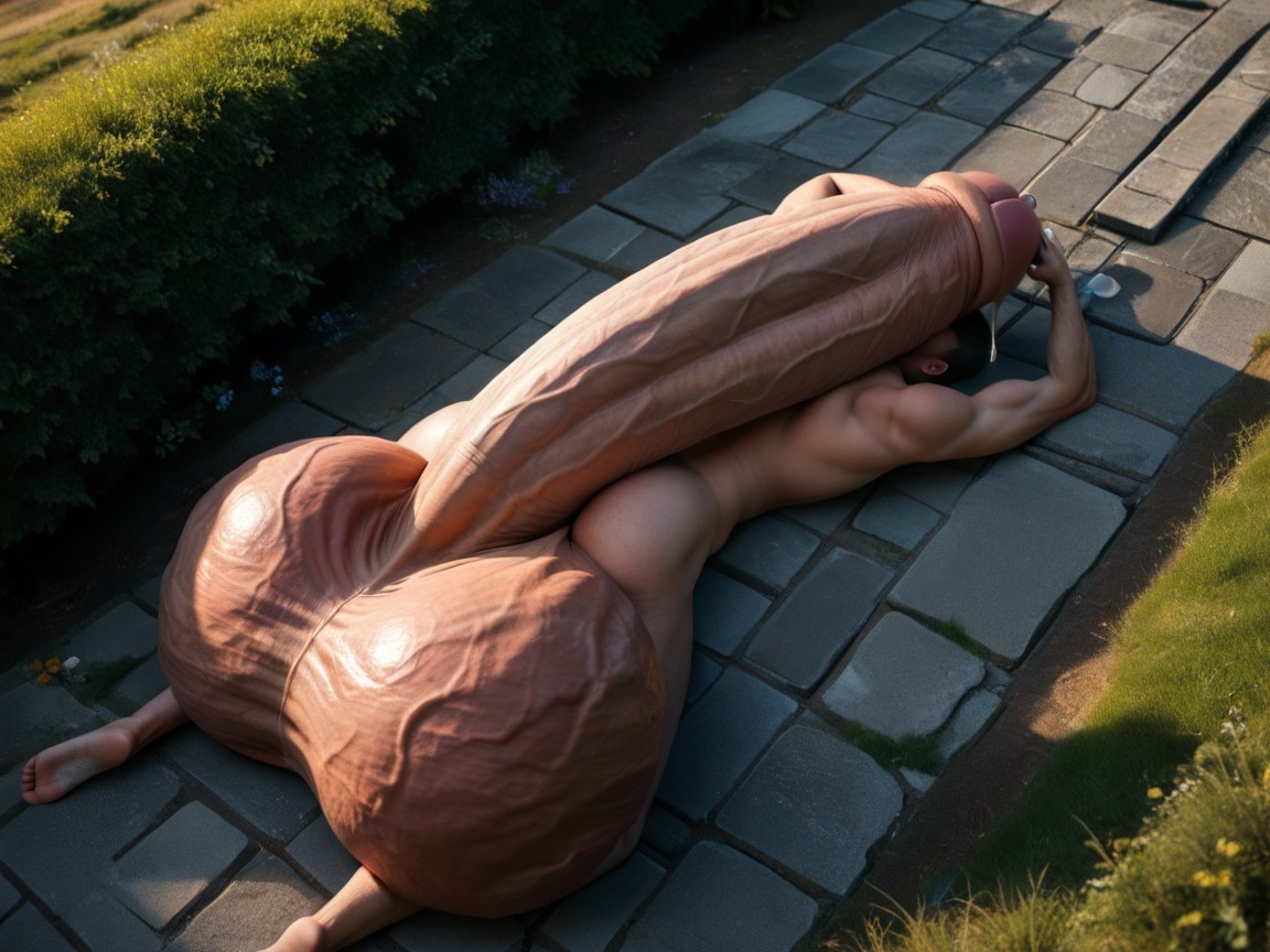 Hugging Cock, Massive, Lying Face Down On Cock AI Gay Porn