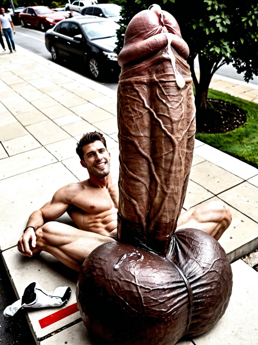 Monocock, Hugging Cock, Outdoors AI Gay Porn