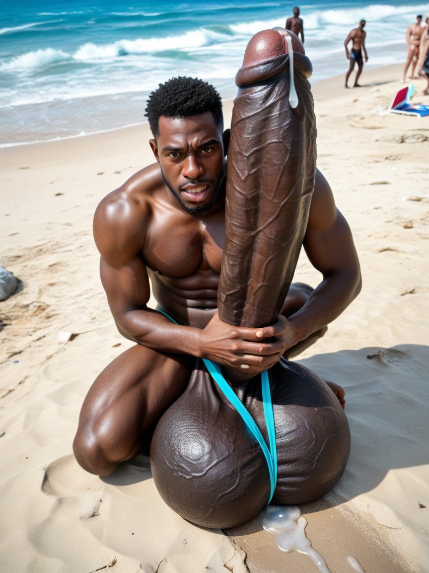 Men Standing Next To Him, Perfect Realistic Smooth Foreskin, Men Looking AI Gay Porn
