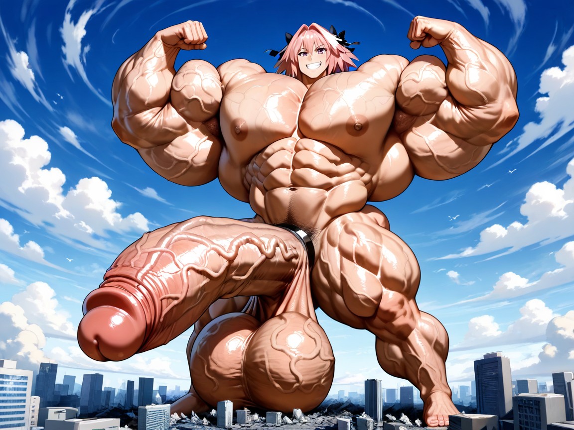 Hyper Thick Penis, Gigantic Muscles Hyper Massive Muscles, Hyper Gigantic Testicles Porno gay IA