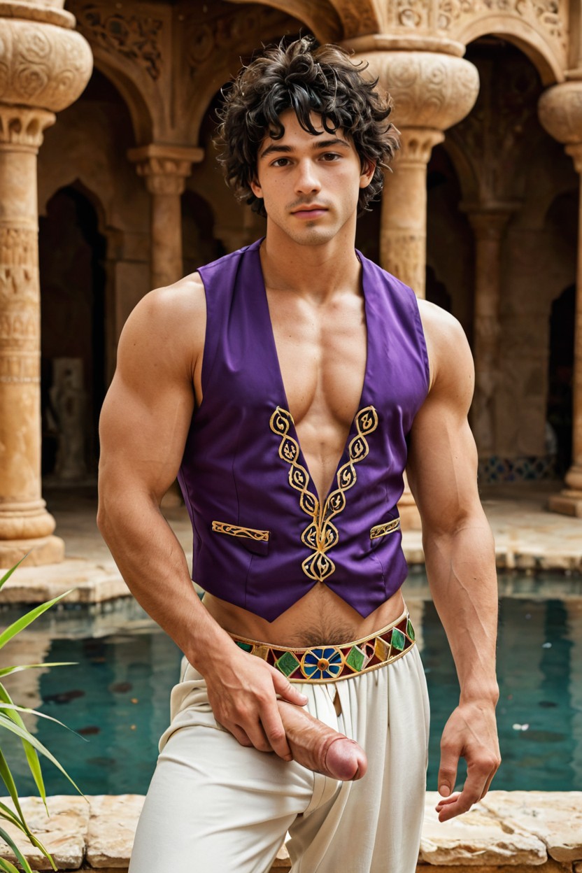 Messy Hair, Broad Shoulders, Biceps AI Gay Porn