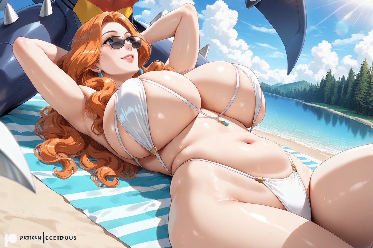 Blue Sky With White Clouds, 25+, White Bikini AI Gay Porn