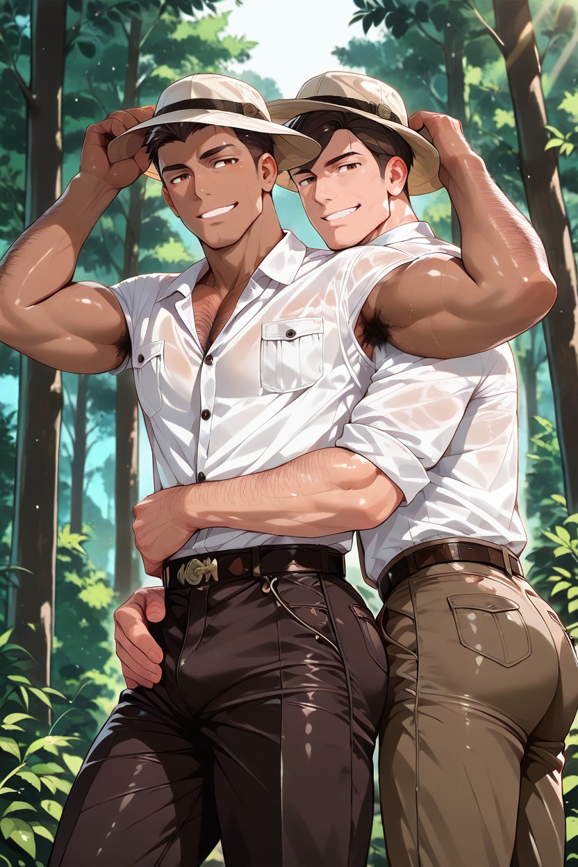 Fit Body, Break, Standing AI Gay Porn