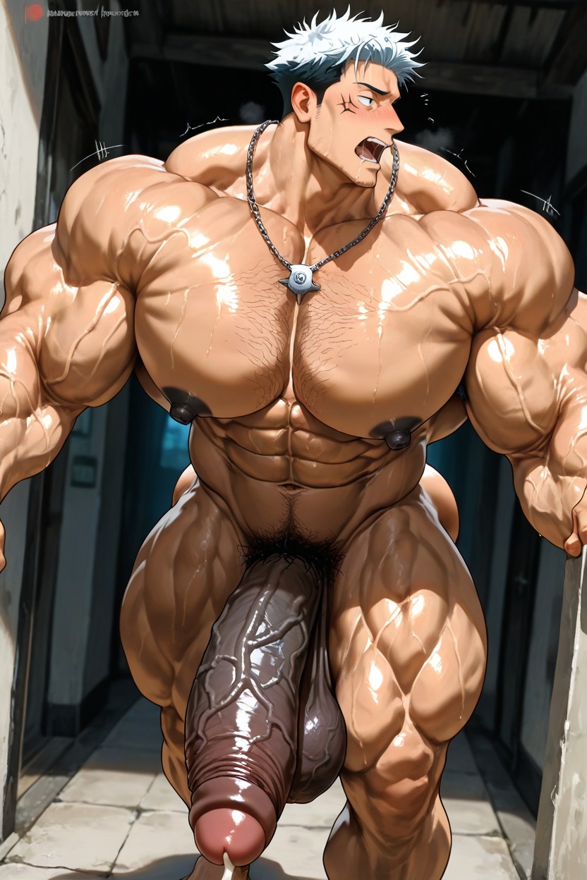 Bust Shot, Beitemian Art Style, Red Glans AI Gay Porn