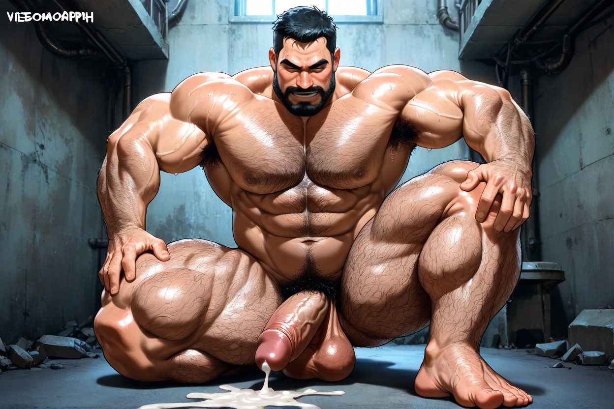 Hairy Sagging Balls, Delgado, Large Cock KI Schwulenporno