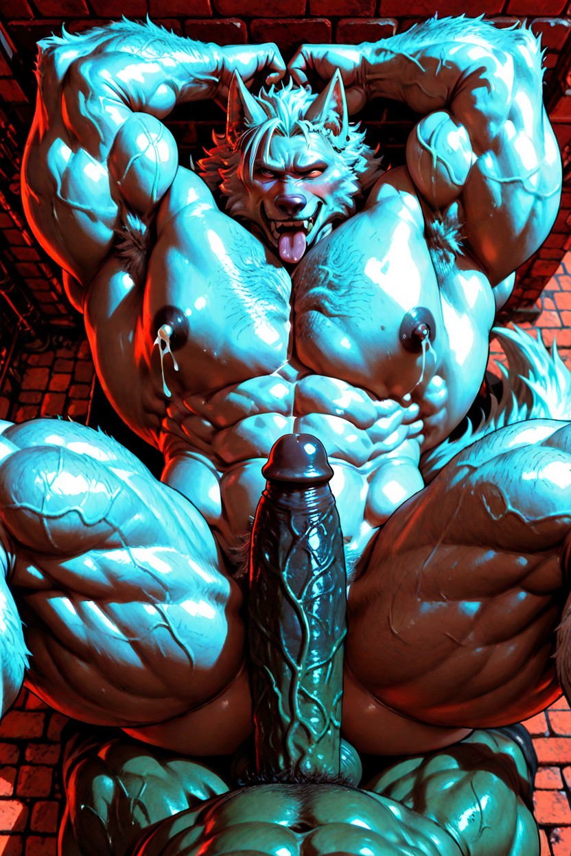 Hyper Muscular Arms, Gay, Very Tall AI Gay Porn