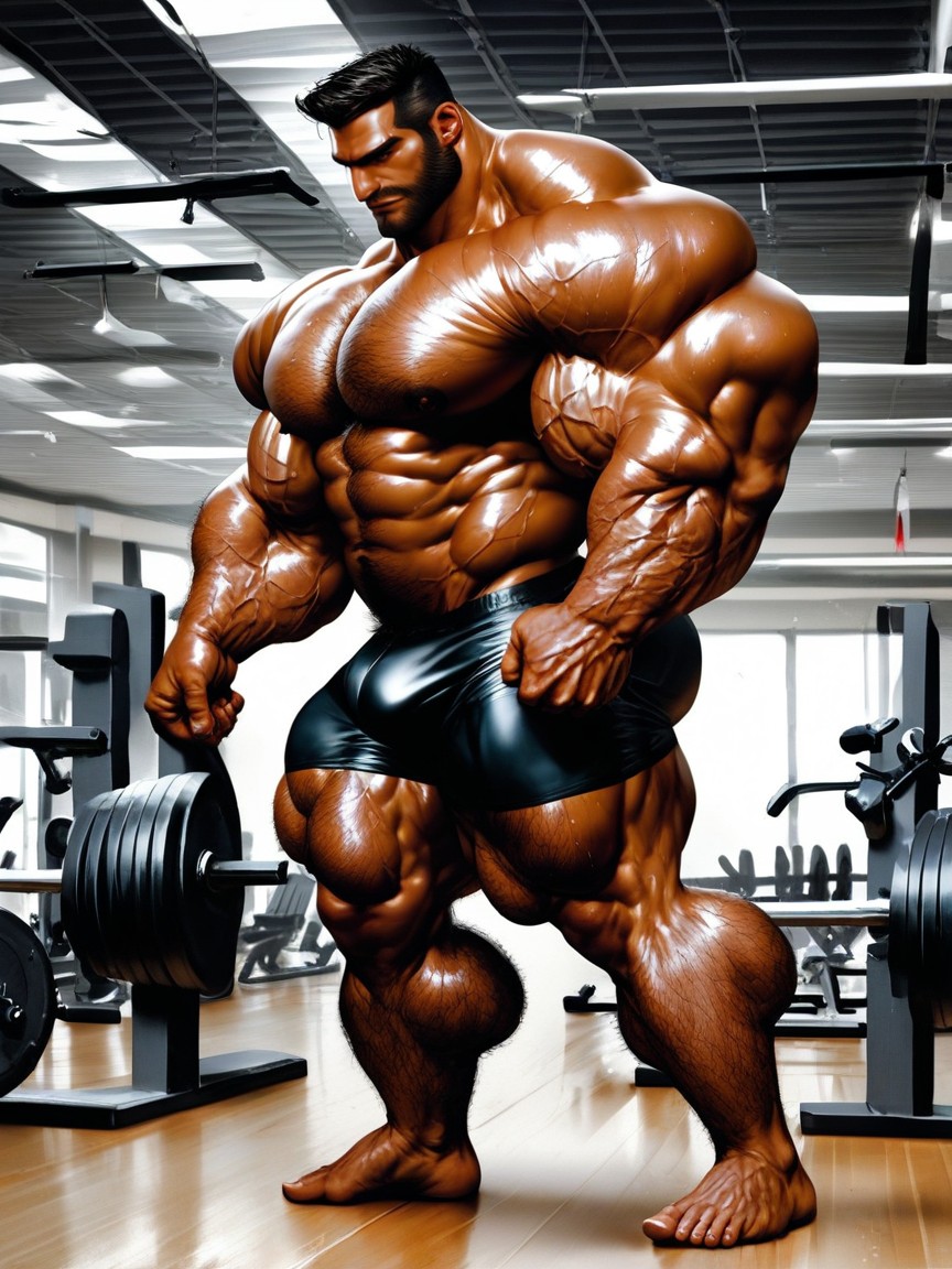 Training At Gym, Masculine, Muscular Ass AI同性戀黃片