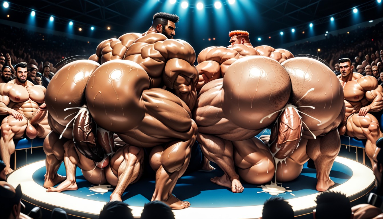 Black Hair, Sweaty, Hyper Massive Ass AI Gay Porn