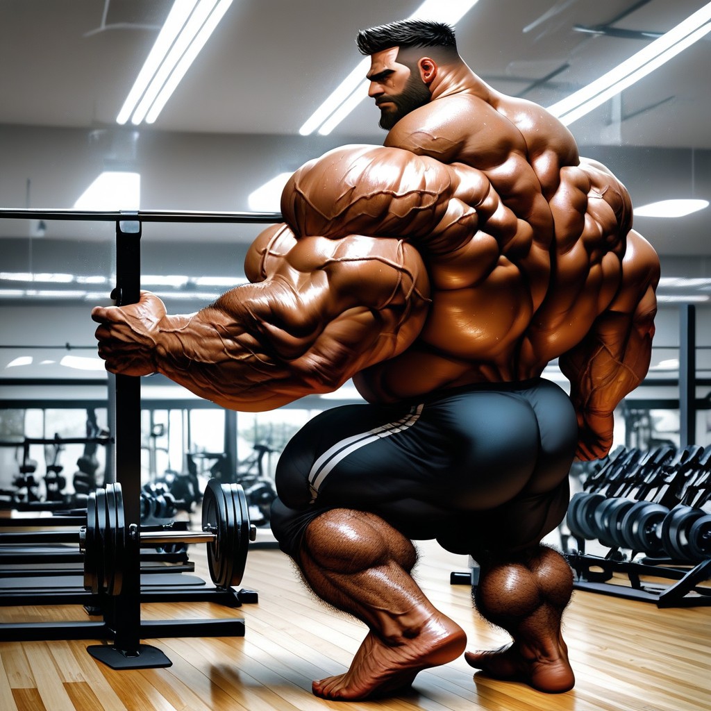 Handsome, Hairy Shoulders, Massive Meaty Body AI Gay Porn