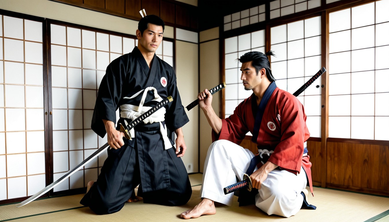 Samurai In Typical Samurai Position, K, Samurái Porno gay IA