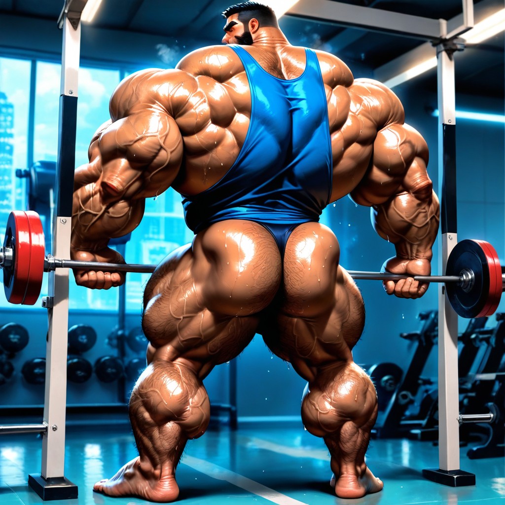 Shaved Head, Full Body, Training At Gym AI Gay Porn