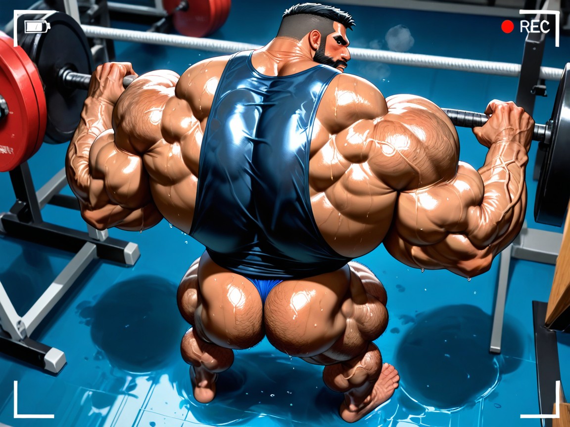流大汗, Another Man Worshiping His Muscles, Tattoos AI同性戀黃片