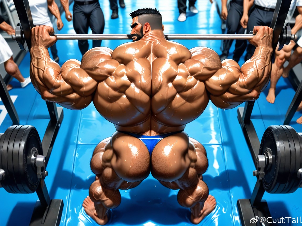 Veiny Muscles, Thong, Muscular Legs AI Gay Porn