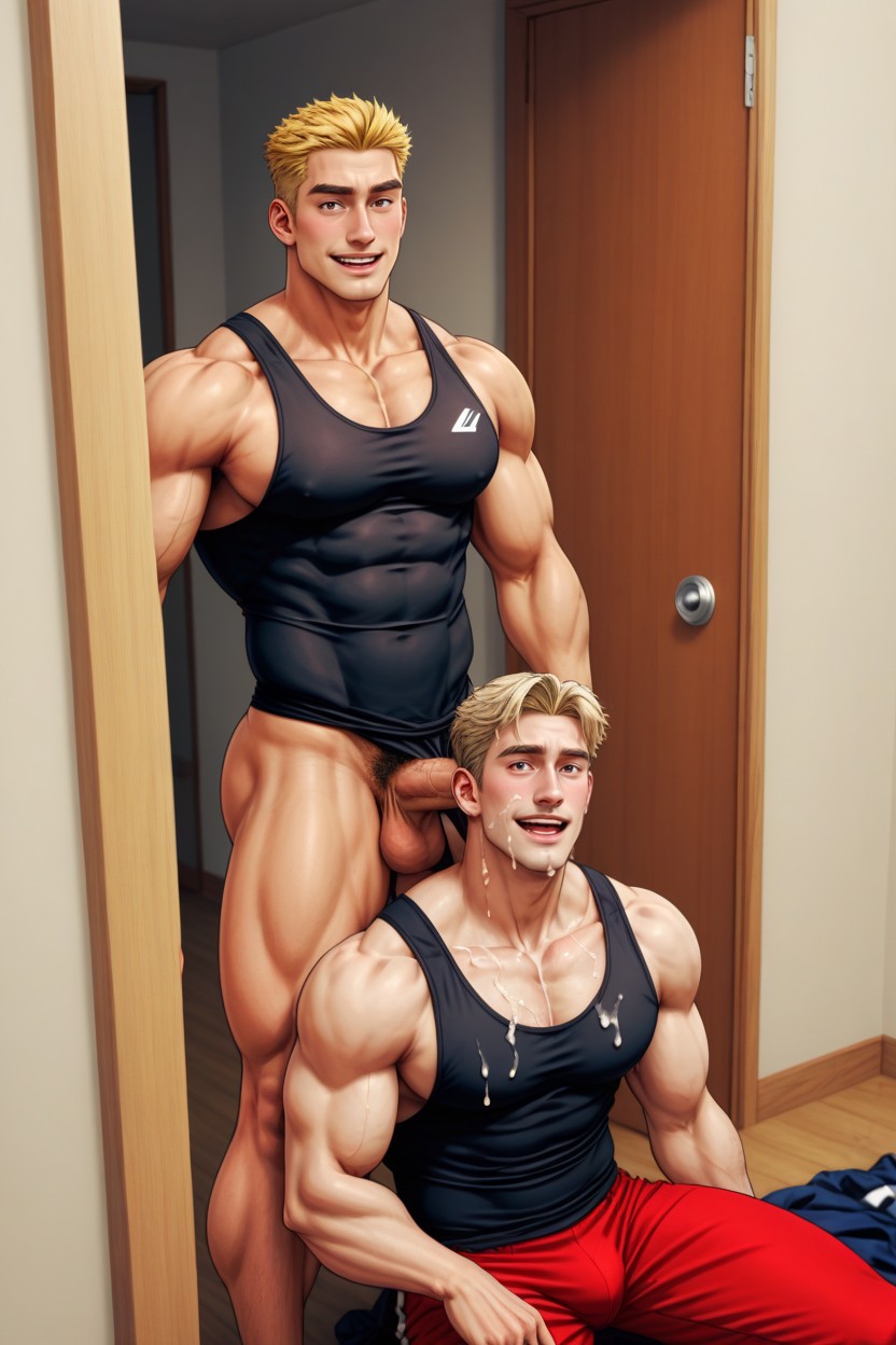 18+, Scandinavian, Ultra-detailed AI Gay Porn