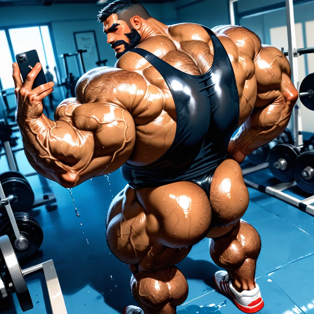 Veiny Muscles, Huge Neck, Muscular Legs AI Gay Porn